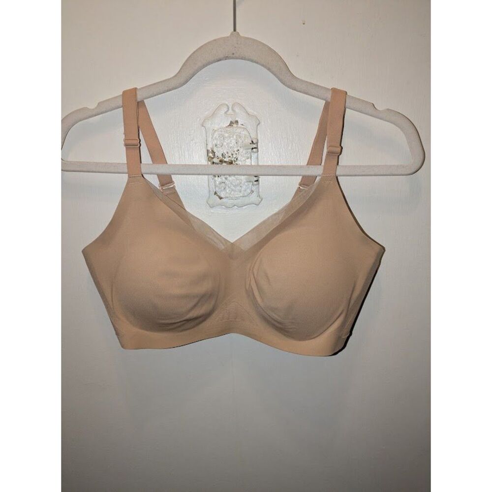 Honeylove CrossOver Bra Wireless Nude Medium NWOT